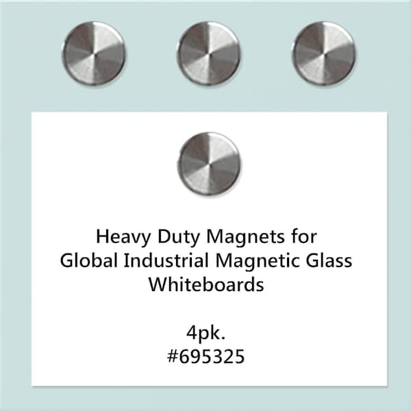 Global Industrial Steel Magnets, Silver, 3/8 x 3/8 695325 - main